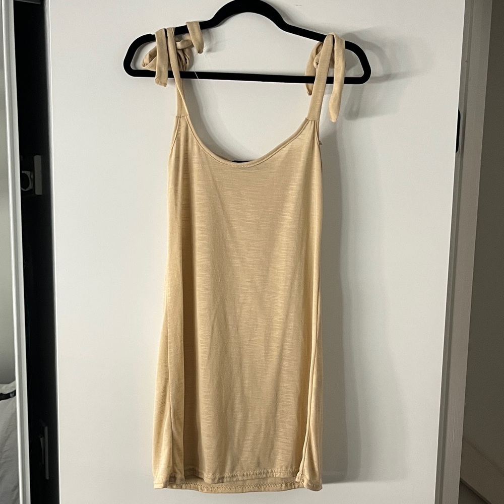PrettyLittleThing Cream Tie-Strap Camisole